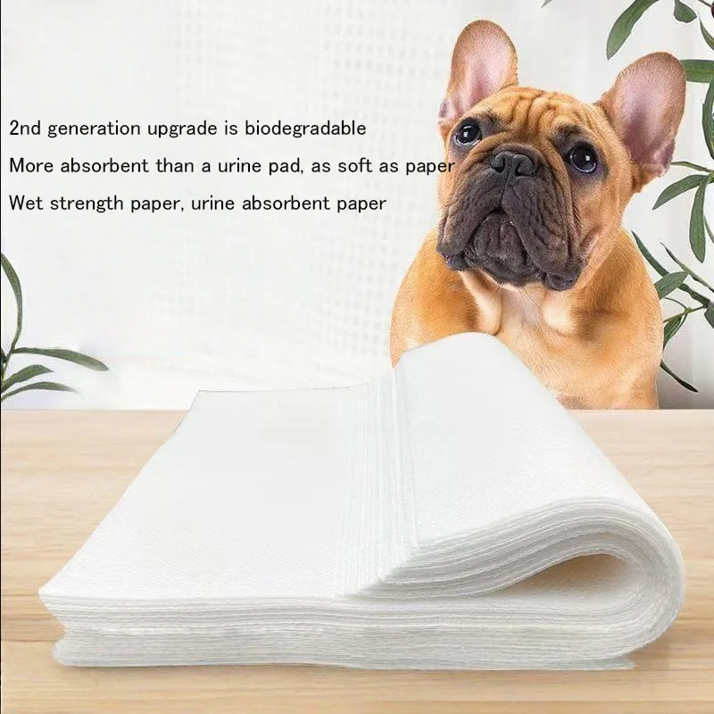 

​​Pet Urine Absorbent Paper Biodegradable for Dogs Eco-Friendly Puppy Pee Pad Cats Urine Absorbent Wiping Paper