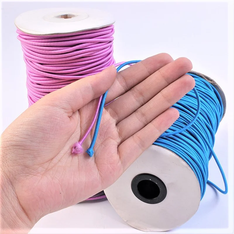 5yards 2mm High Elastic Round Elastic Band Rubber Band Elastic Cord for Jewelry Making Diy Handmade Sewing Accessories