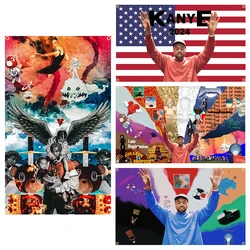 90x150cm American Rapper Singer Kanye Flag West Life of Pablo Hands Banner Decoration Tapestry FLAGCORE