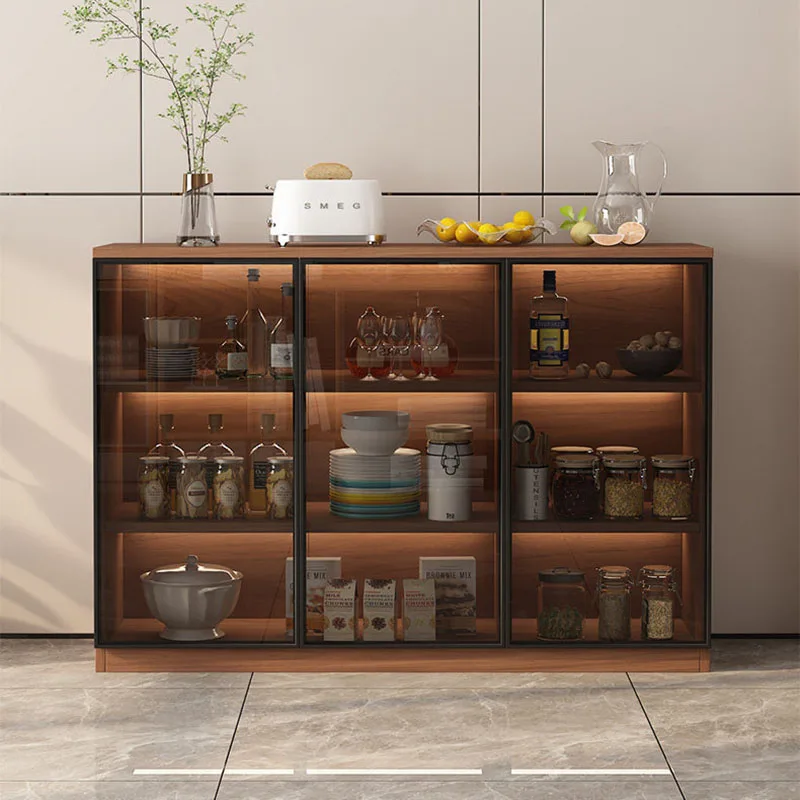 Meuble Bar Commercial Mobile de Luxe pour Restaurant, Salon, Rangement, Vitrine à Whisky et Vin, Meuble Bar à Cocktails