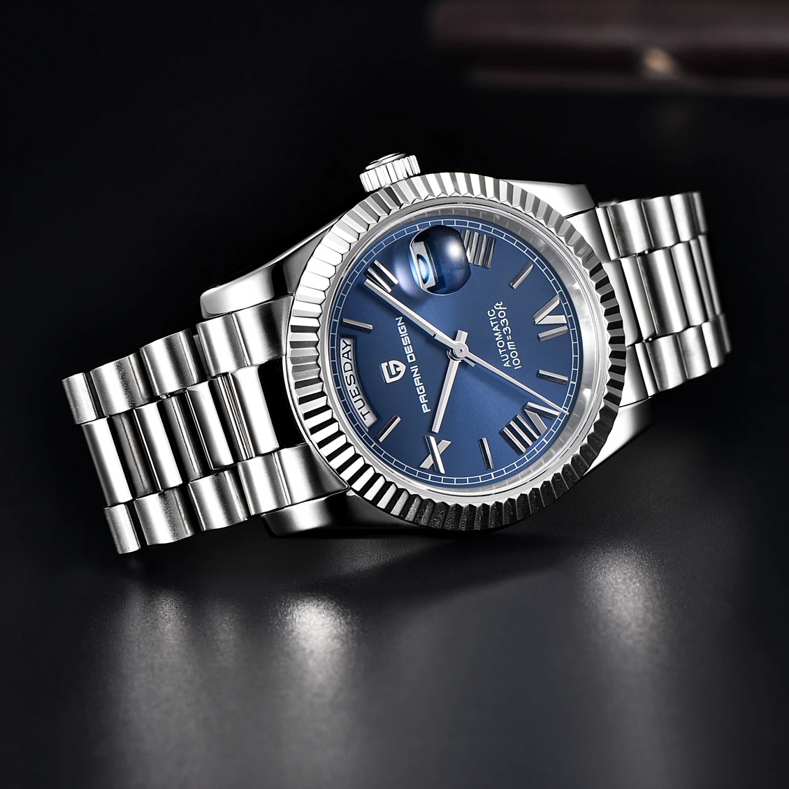 PAGANI DESIGN 2025 New Men's Watches Golden gray luxury Automatic Watch For Men ST16 Mechancial Wrist watch Men Stainless steel