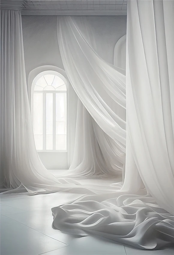 Mehofond Photography Background White Room Curtain Window Adult Birthday Wedding Maternity Portrait Decor Backdrop Photo Studio