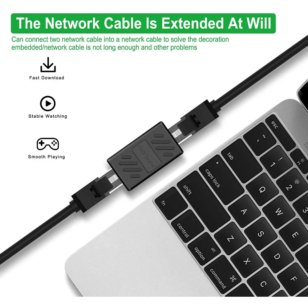 สายเคเบิลอีเธอร์เน็ต RJ45แมว5 Cat6A 6ตัวต่อขยายขั้วต่อขยาย-อุปกรณ์เชื่อมต่ออีเทอร์เน็ตตัวเมียไปยังตัวเมีย