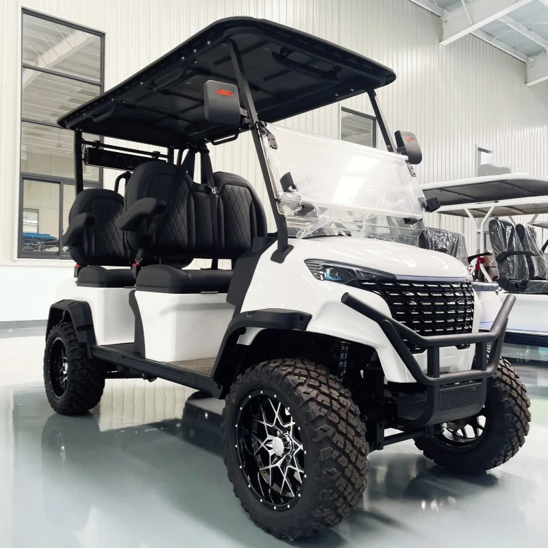 

Cheap Prices Sale Electric Golf Cart Buggy Street Legal Golf Car Black Seats With Armrests Gear Adjustment Off-Road Tires Bumper