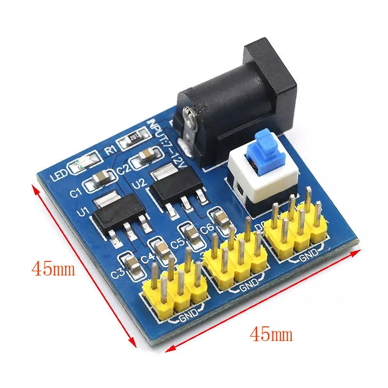 5~500Pcs Power Module 3.3V 5V 12V Multiple Output Voltage Conversion Module DC-DC 12V to 3.3V 5V