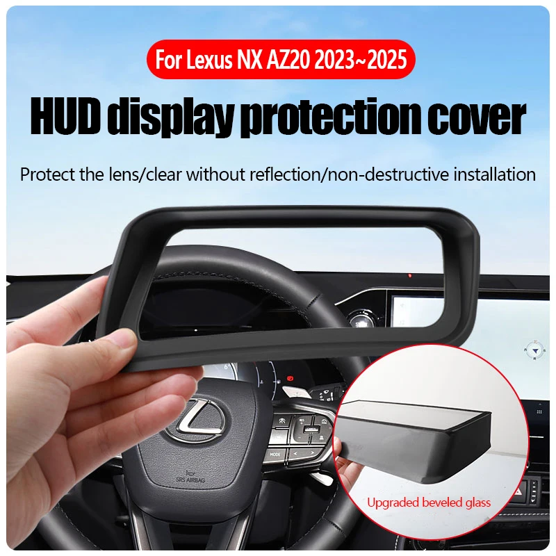 렉서스 NX AZ20 2024 액세서리, 2022 ~ 2025 차량용 HUD 보호 커버, 헤드업 디스플레이, 먼지 커버 프레임 개조, 자동차 액세서리