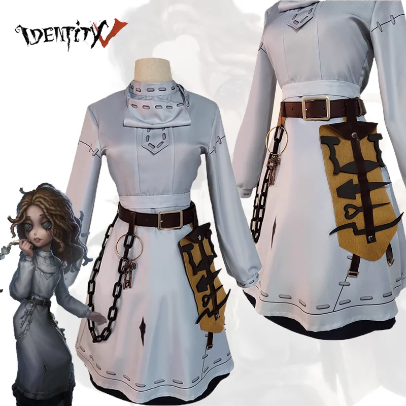 Identiteit V Psycholoog Dr. Ada Mesmer Cosplay Kostuum Originele Huid Jurk Outfit Volledig Set Uniform Halloween Feestpak Voor Meisje