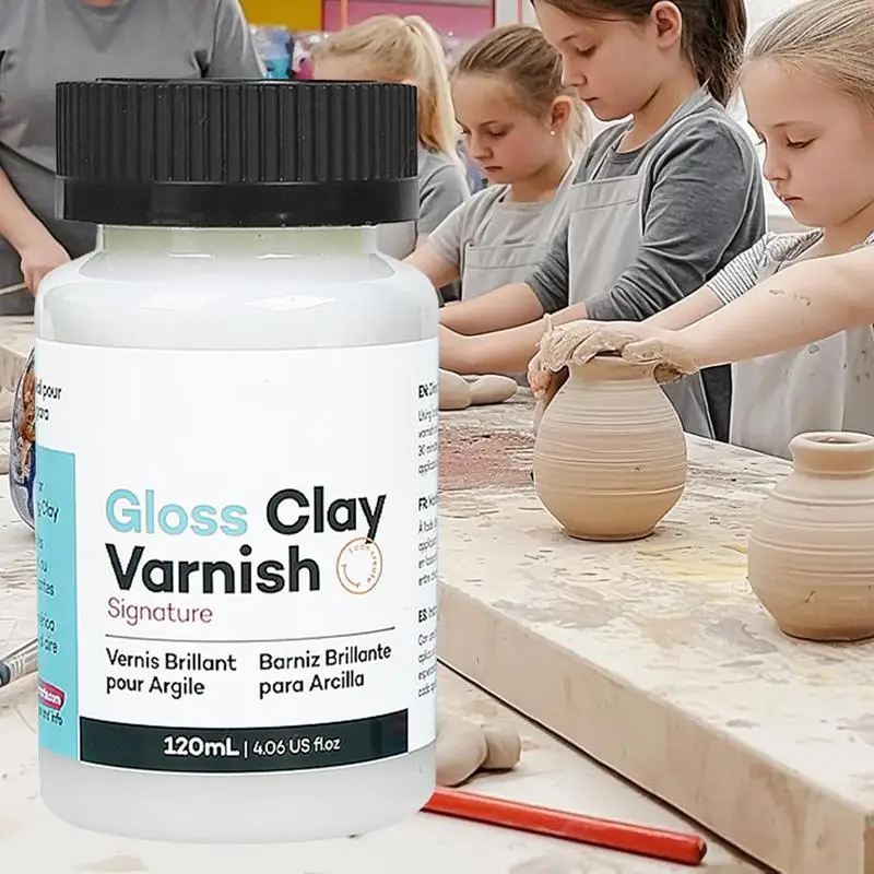 120ML Stoneware Clay Waterproof Air Dry Clay Sealant Polish Handmade Clay Varnish Pottery Clay Art Accessories Tools