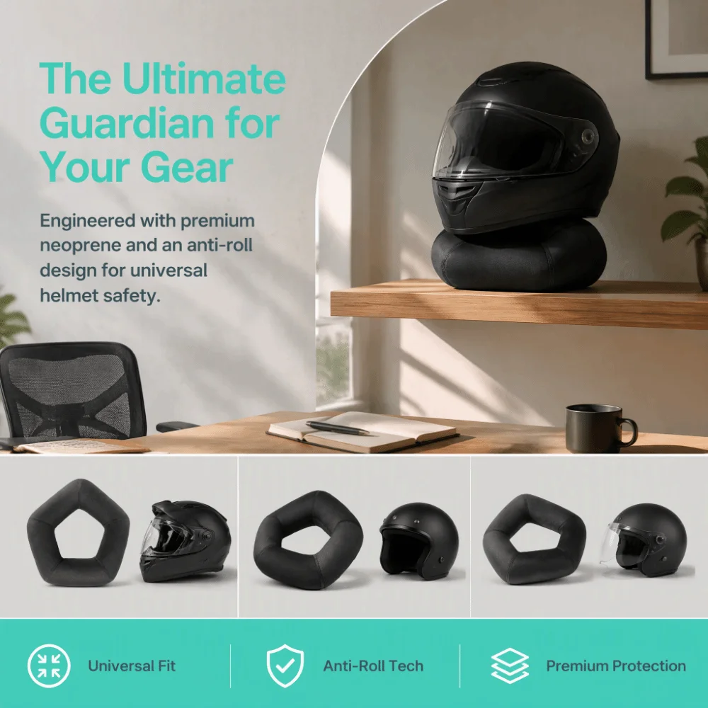 Organizer Anti-Roll Helmet Stand Soft Portable Helmet Holder Helmet Support Cushion ATV Helmets