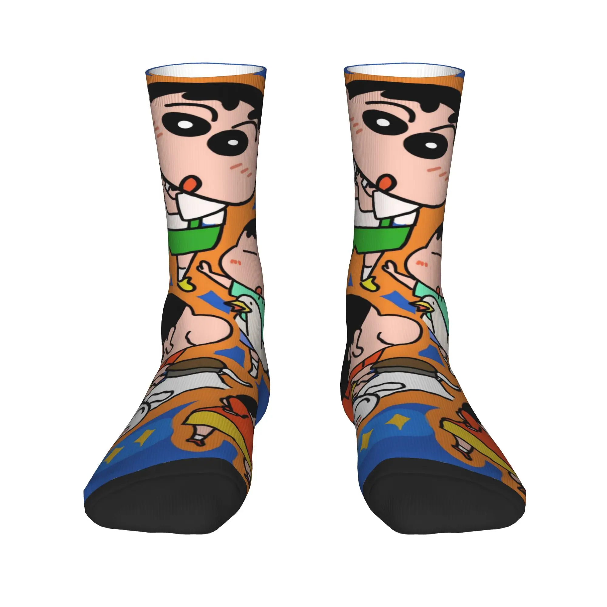 Cute Boy Crayons Shin chans Socks Winter  Stockings Korean Women Men Medium Soft Socks Custom Outdoor Sports Anti Slip Socks