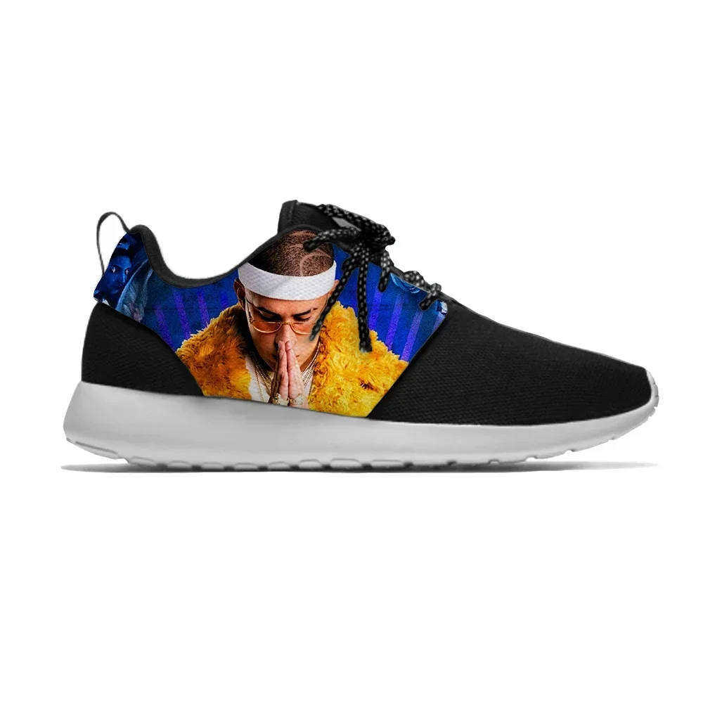 

Bad Bunny Hip Hop Rapper Rap Music Funny Fashion Sport Running Shoes Casual Breathable Lightweight 3D Print Men Women Sneakers