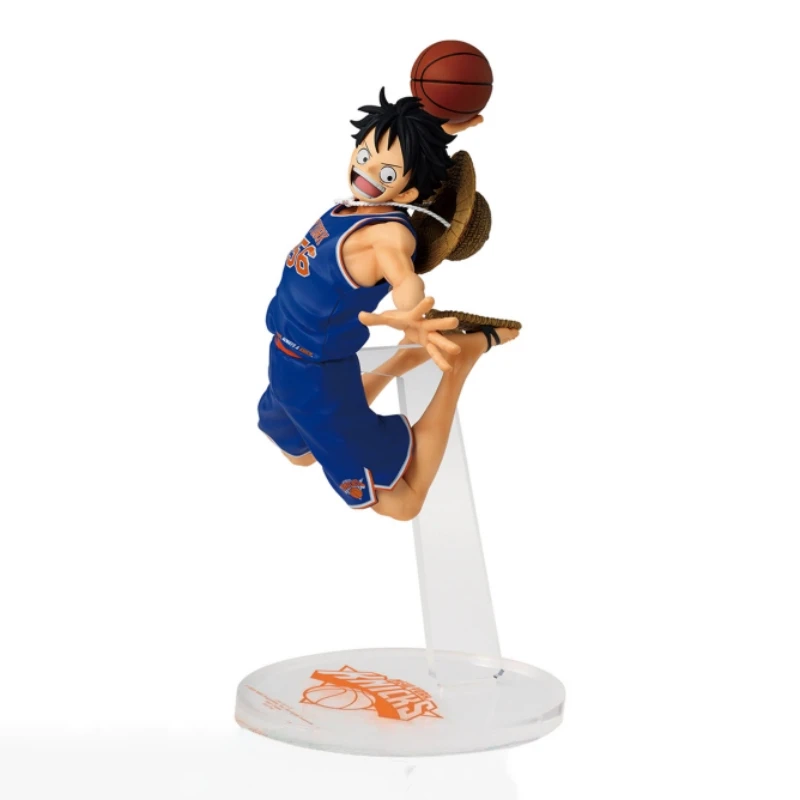 Original BANDAI ONE PIECE X NBA Super Star Series Los Angeles Lakers Monkey D. Luffy Anime Figure Collectible Desktop Ornament - view 3