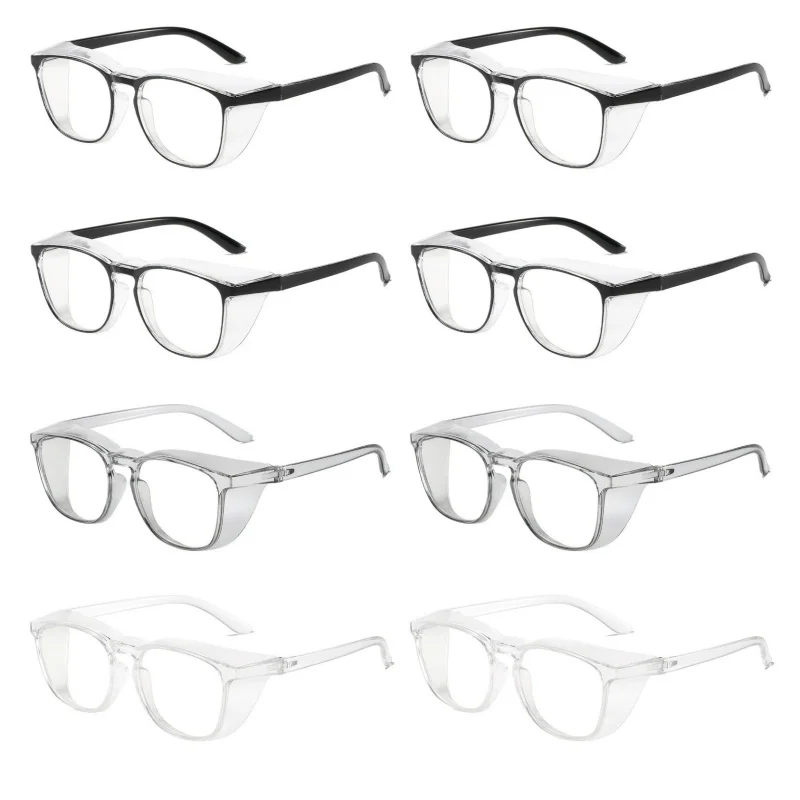 

8PCS Dust-proof Anti-saliva Eye Protection Glasses Safety Glasses Anti-fog Anti Pollen Blue Light Blocking Glasses