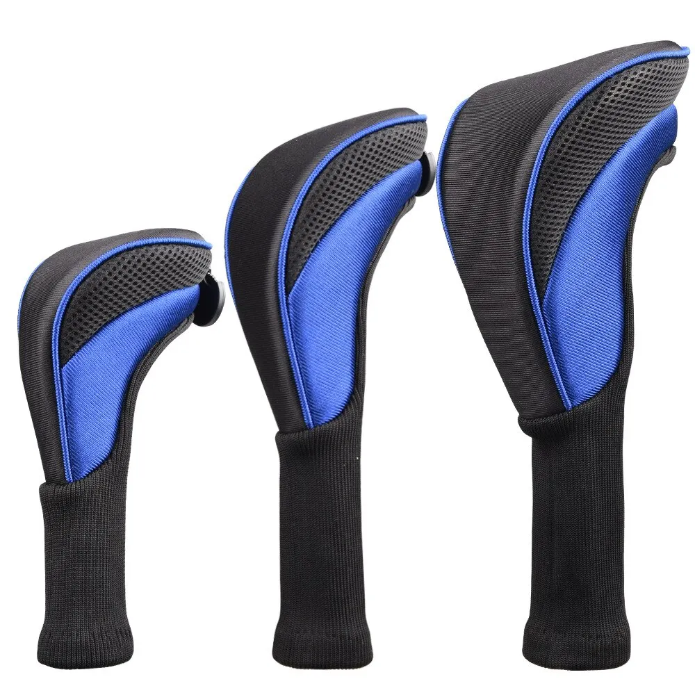 3 Piece Durable Long Neck Golf Club Head Covers, Provide the Best Protection, Show Your Style, Golf Accessories, Club Guards