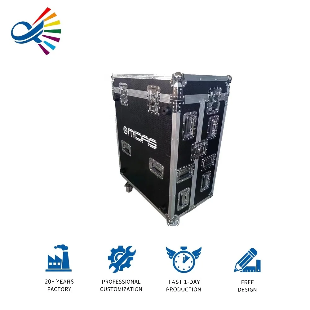 Custom OEM ODM Aluminum Flight Case For Mixing Console MIDAS PRO1 With Drawer