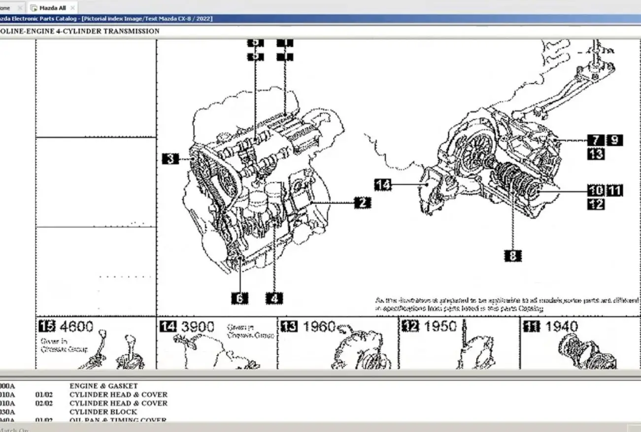 For Mazda EPC Euro 02.2020 v4 Car Repair Tool software Electronic catalog of Mazda spare parts in the Europe region 02.2020