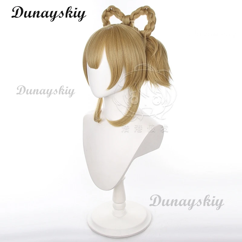 Yaoyao Косплей Парик Игра Genshin Impact 40 см Аниме Парики Термостойкие Синтетические Волосы Аксессуары Для Хэллоуина