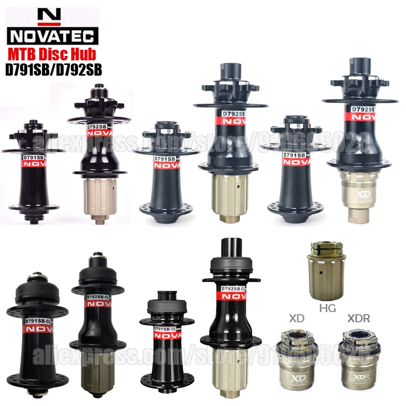 

Novatec D791SB / D792SB Road/MTB Center Lock / 6-Bolt Lock Disc Brake Hub 24/28/32 Holes Shimano 9/10/11S or XD 11/12S Freehub