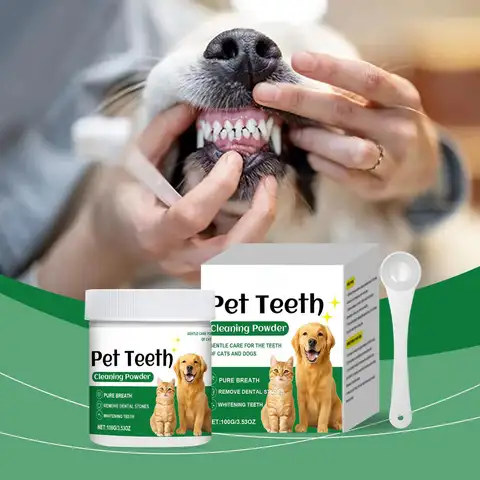 Teeth Powder For Dogs Dog Bad Breath Remover For Teeth Gentle Long-Lasting Cleaning Products Odor Resistant Pet Supplies