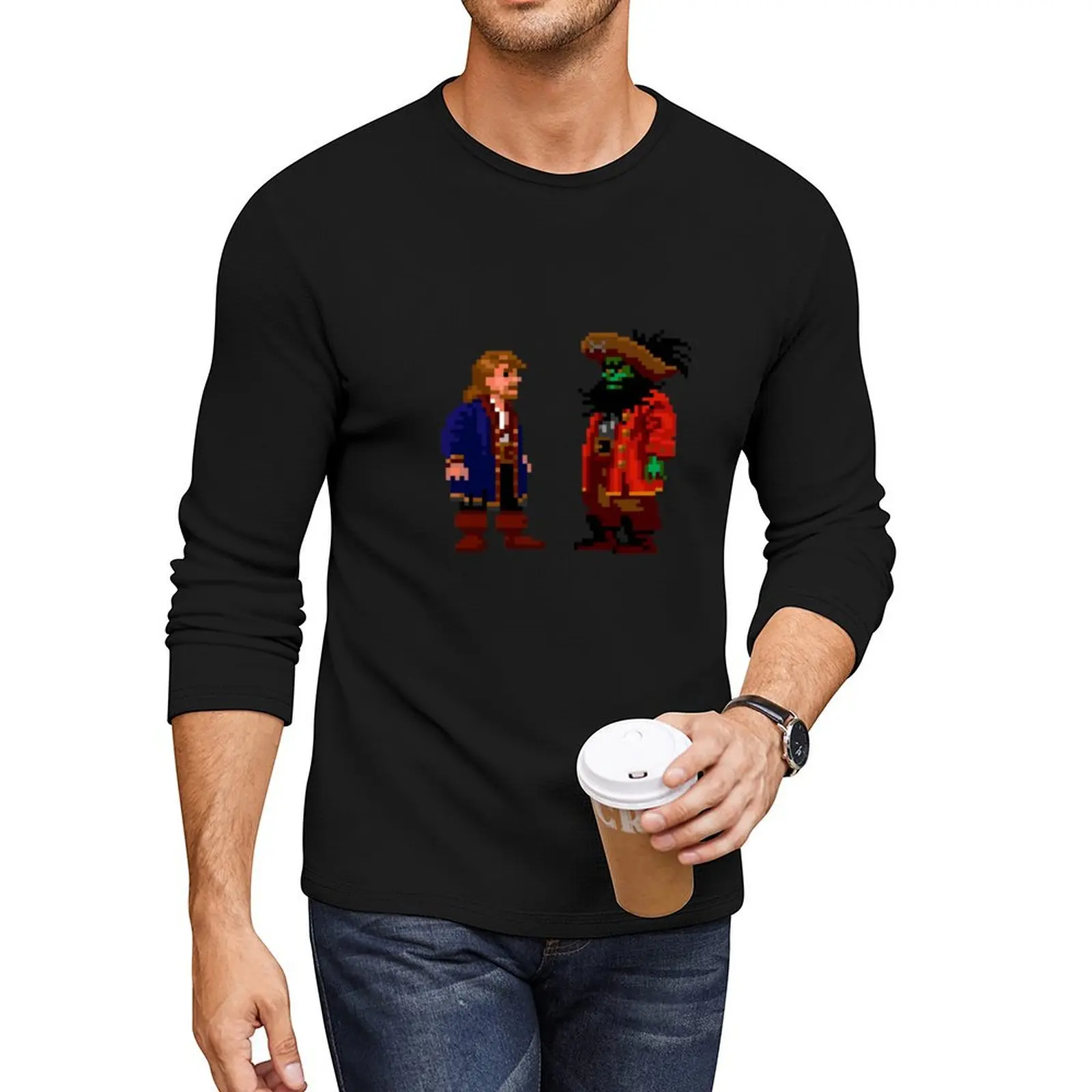 Guybrush LeChuck Monkey Island Long T-Shirt oversized t shirt oversized t shirts mens t shirts