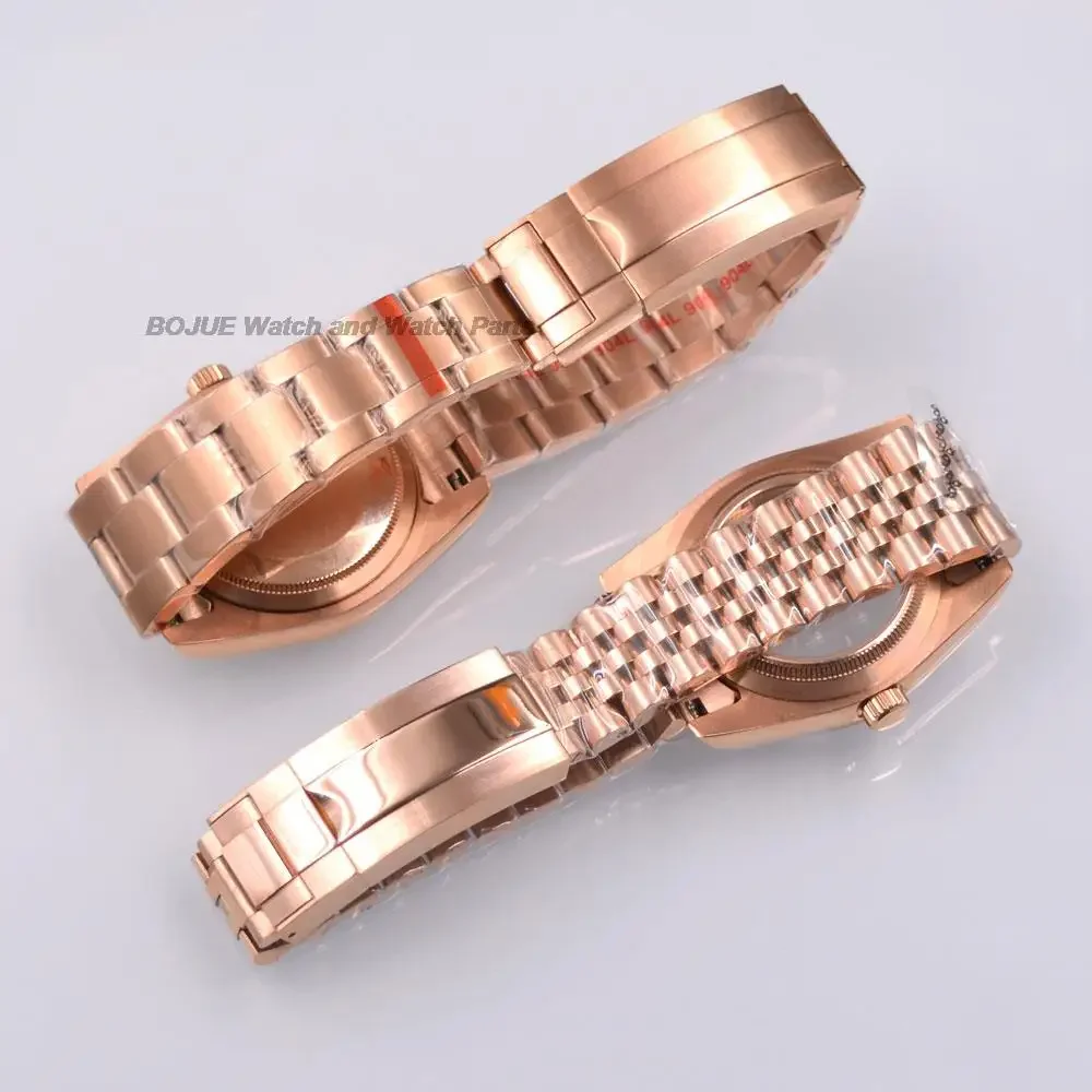 36 мм/39 мм розовое золото с PVD-покрытием NH35 Корпус Детали для часов NH36 Механический механизм Сапфировое стекло Стальной ремешок Аксессуары для часов