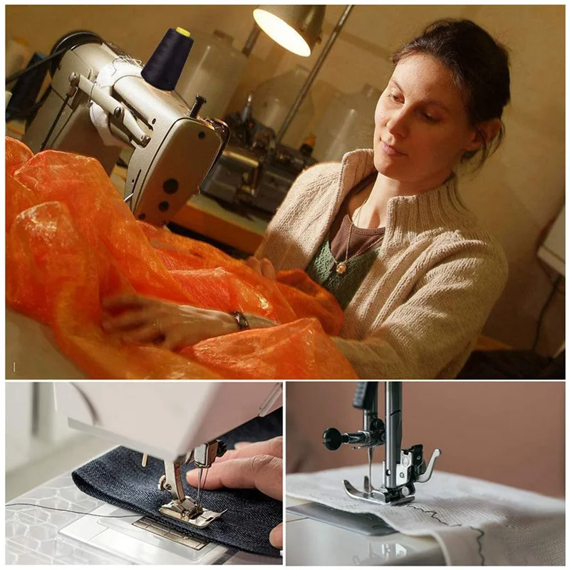 AA80-خيط أبيض لجميع الأغراض لخياطة خيط الخياطة البوليستر 3000 ياردة كل خيط بكرة لخيط ماكينة الخياطة Durab