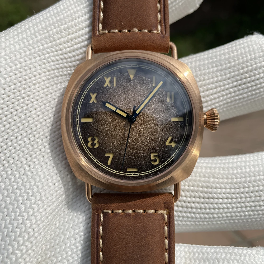 STEELFLIER SF760S Leather Strap NH35 Movement Automatic Mechanical Bronze Watch Swiss Super Luminous 200 Meter Waterproof Watch