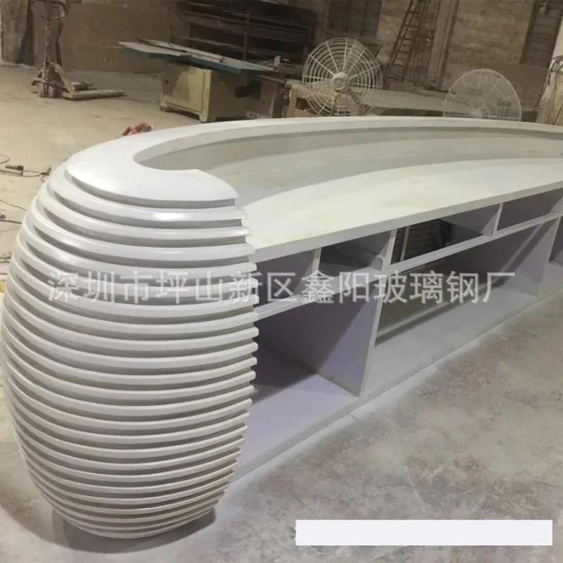 Creative FRP front desk, various special-shaped workbenches, sales department, FRP paint, front desk, reception desk