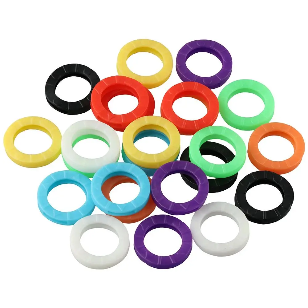 Identify Keys 24PCS Key Case Silicone 8 Assorted Colors Key Cap Covers Home