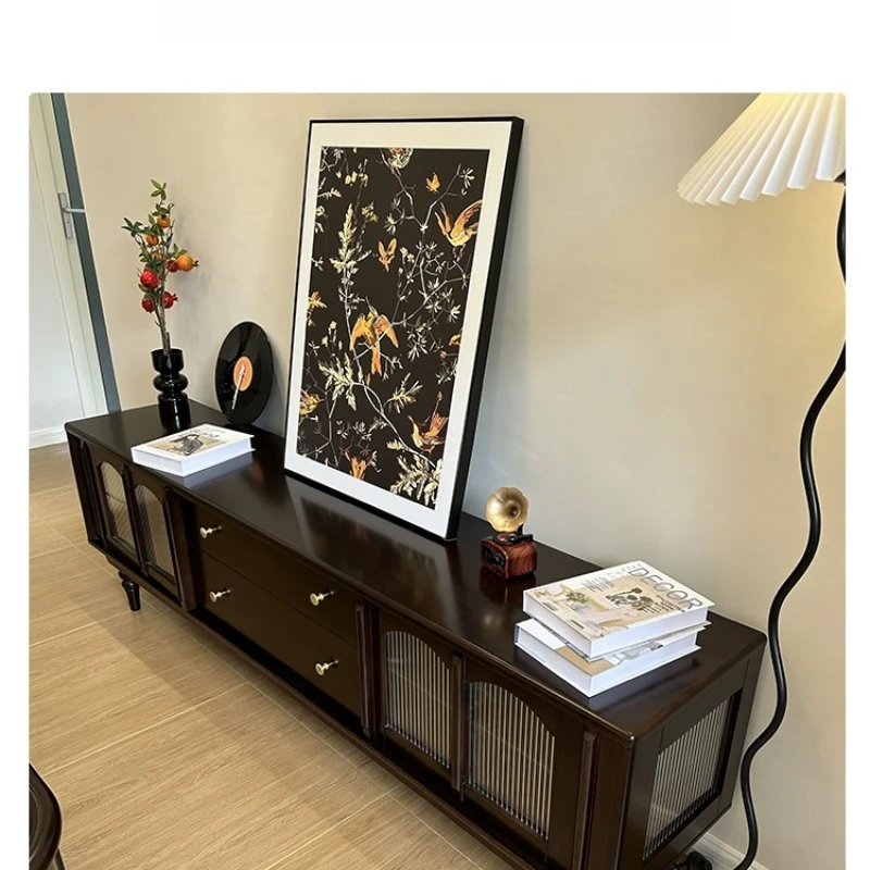 

All solid wood, coffee table, TV cabinet, household floor cabinet living room, simple