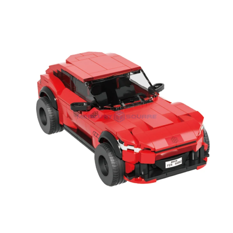 Roter SUV MOC 66002 Geländewagen-Bausteine, Transportfahrzeug, Sammlung, Ziegel, Modell, Jungen, Kinder, Ideen, DIY-Spielzeug, Geschenkset