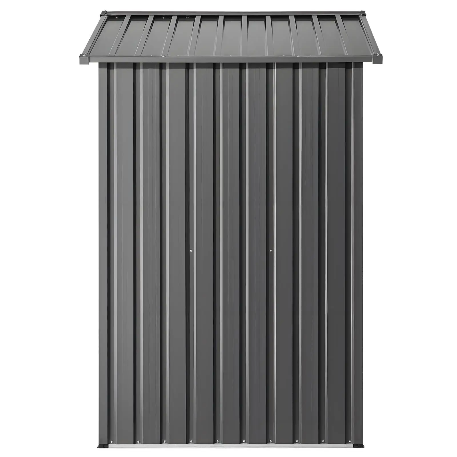 6 x 4 FT Metal Garden Shed Outdoor Storage House with Lockable Doors 4 Louver Vents Peak Roof for backyard Patio Bike Gray