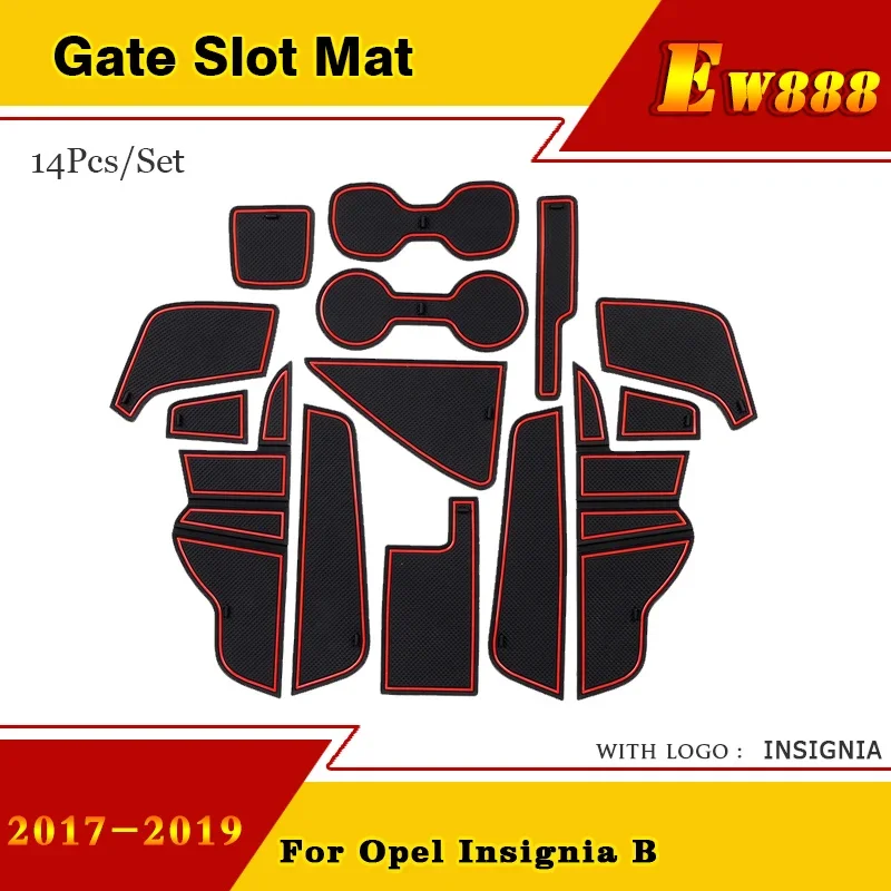 

Anti-Slip Rubber Gate Slot Cup Mat for Opel Insignia B 2017 2018 2019 MK2 OPC GSI Vauxhall Holden Commodore Accessories Stickers