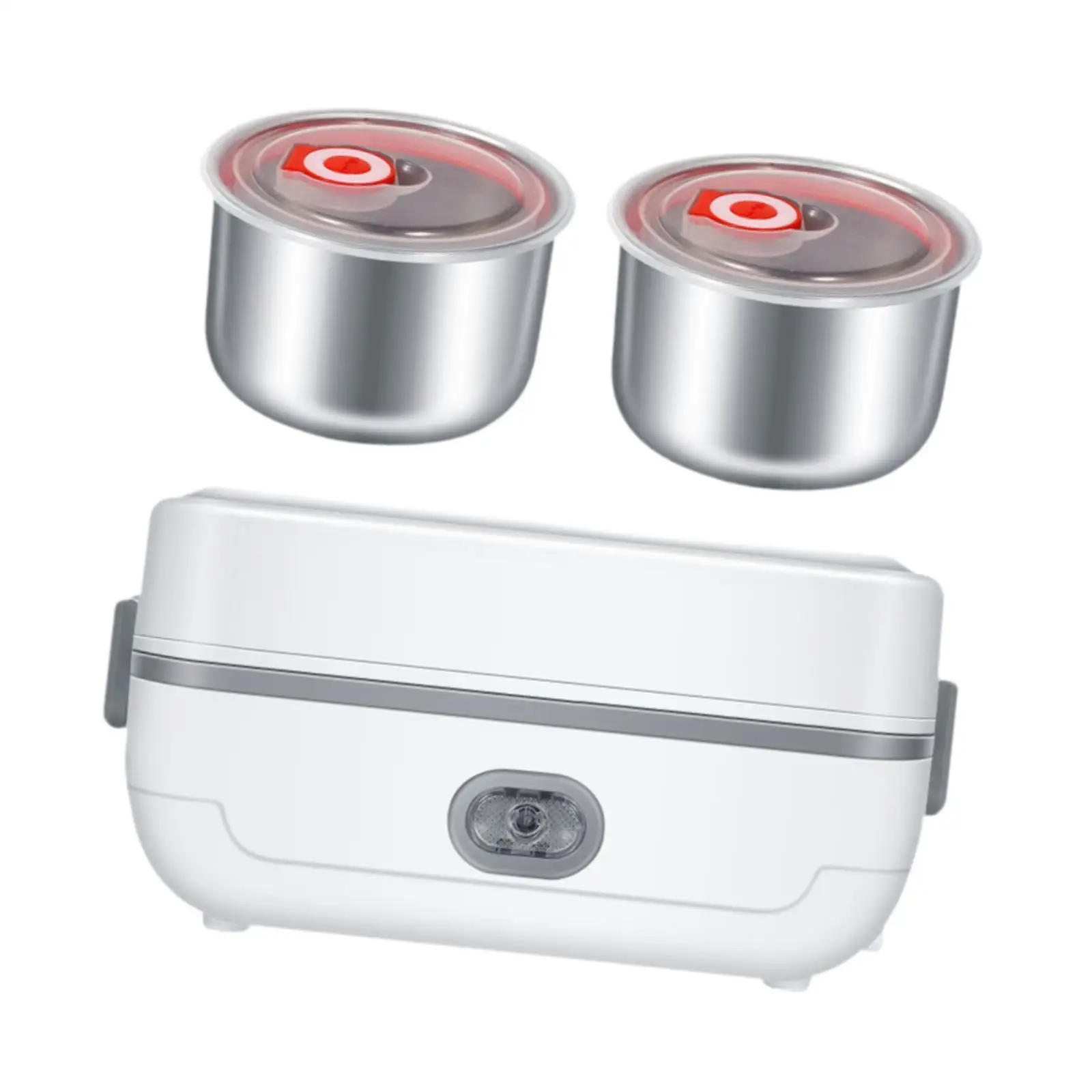 Electric Portable Self Cooking Lunch Box with Removable Stainless Steel Steamer for Home Office and Kids