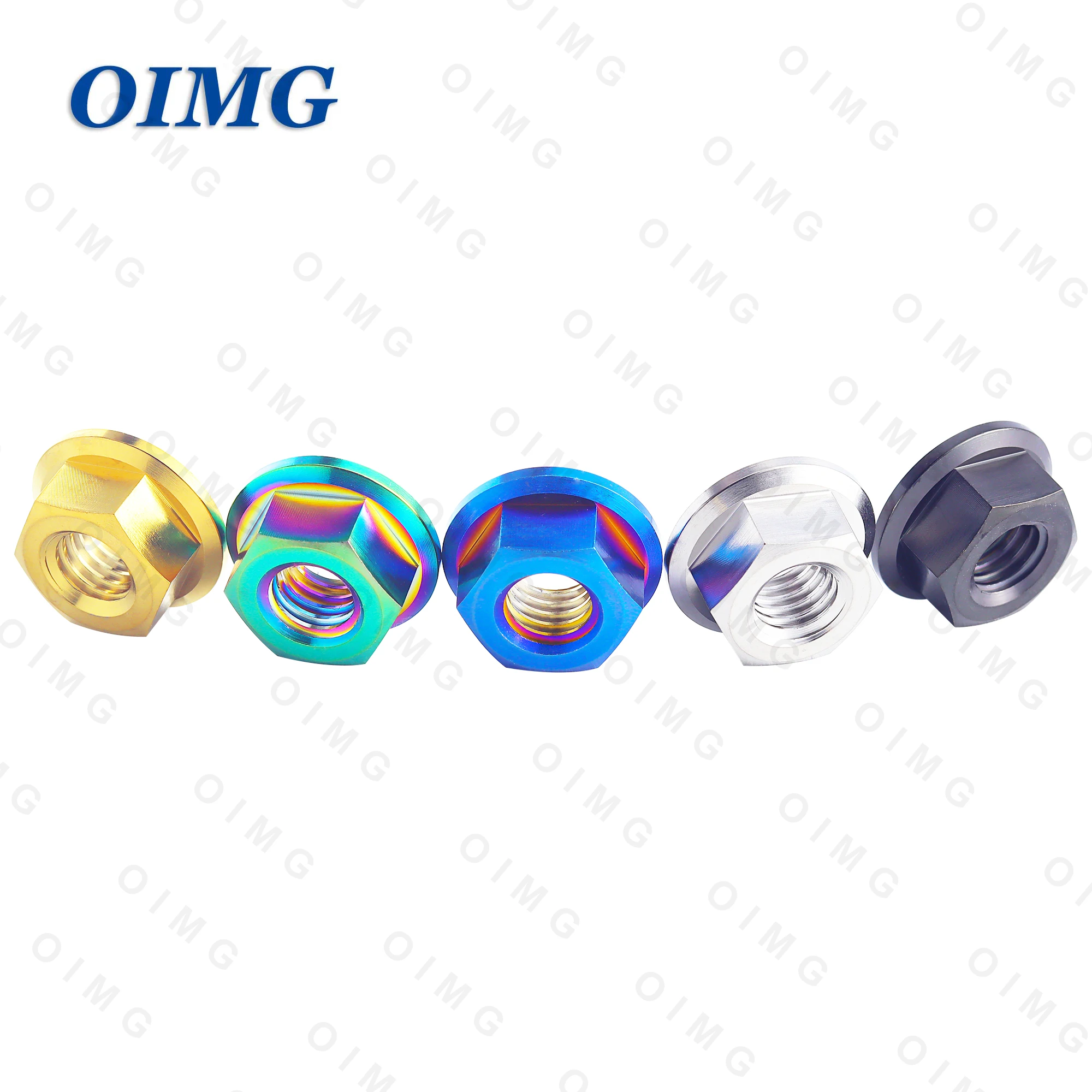Titanium Hexagon Flange Nuts With Bicycle Motorcycle Modified Nut Rear Axle Fixed Locking Nut Riding Fastener M5M6M8M10M12M14M16