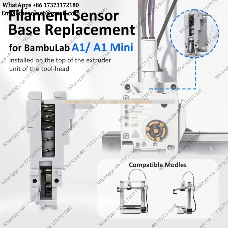 Filament Sensor Base For 3D Printer A1 Series A1 Mini Accessory Parts 3D Printing Component
