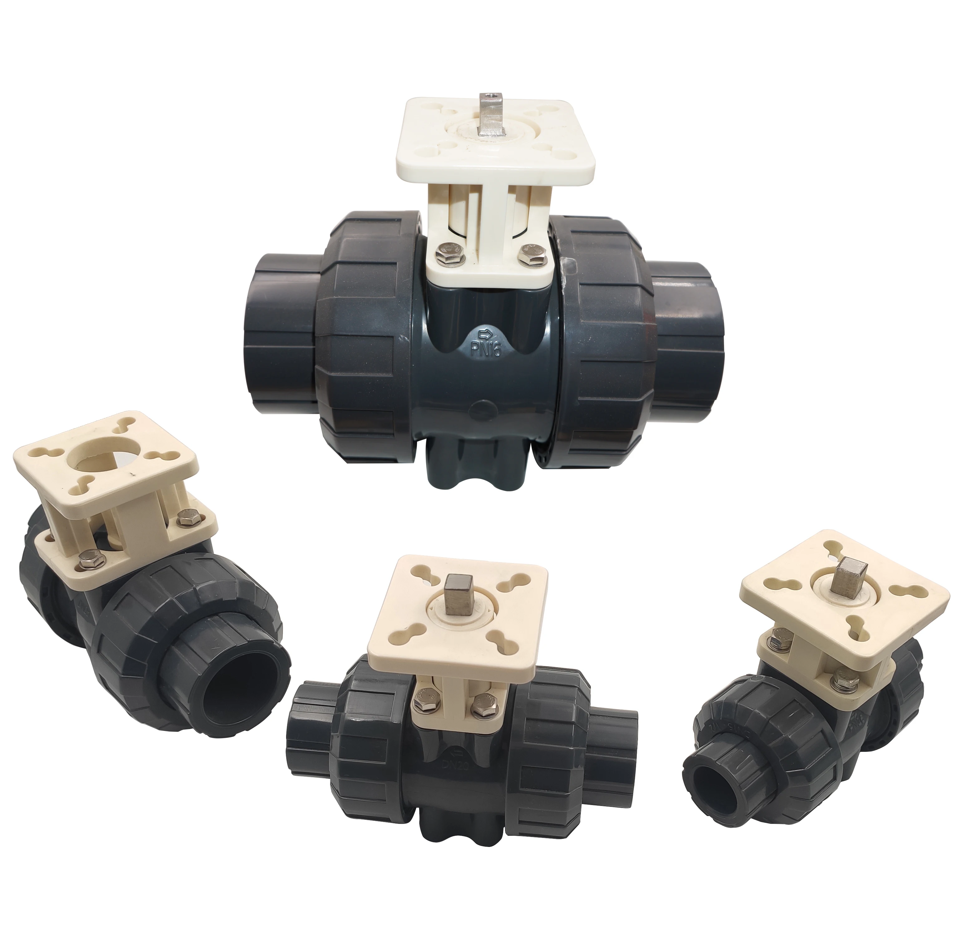 ISO9001 Certification 24V UPVC Electric Actuator Valve Modulating Water Flow Control Plastic Valves Proportional PVC Ball Valve