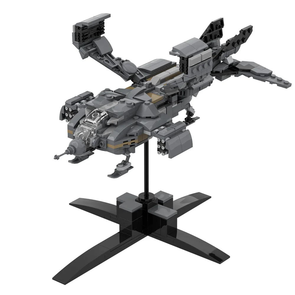 

585PCS MOC Alien UD-4L Cheyenne Dropship‌ Building Blocks Movie War Strike Fighter Model Bricks Assemble Toys Boys Kids Gift