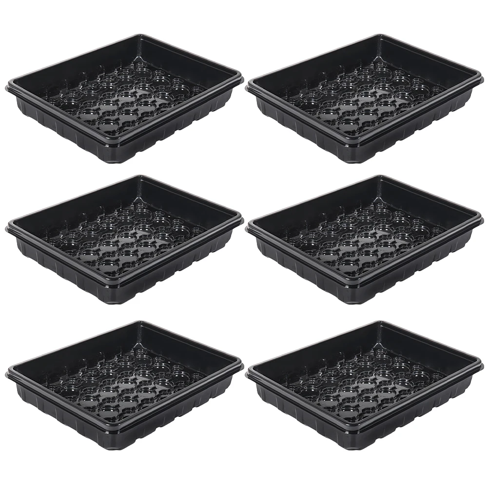 6pcs Plant Growth Chassis Succulent Cuttings Plants Boring Box Green Plant Chassis Germination Nursery Tray Garden Tool