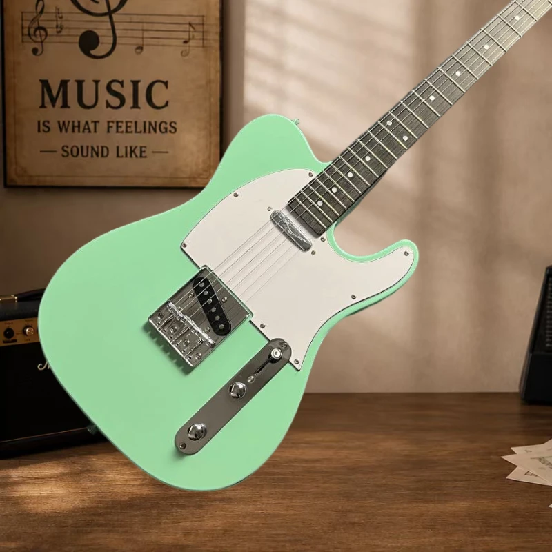 Surfing Green TLE Electric Guitar Warm Rich Solid Body Country Music Lyrical Blues Strong Pitch Stability Free Shipping