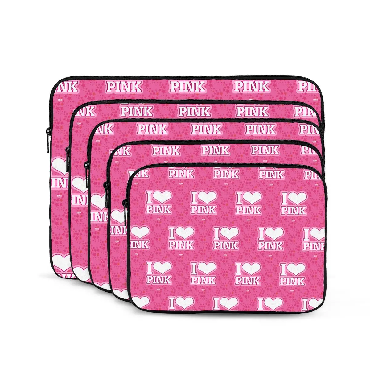 Love Pink Notebook Laptop Bag Case Pouch For Macbook Air Pro Tablet Shockproof Case Bag