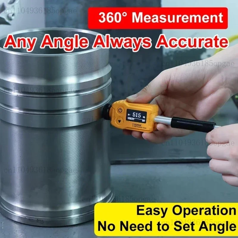 LS252C Pen Portable Richter Hardness Tester Digital Hardness Tester C Impact Device Metal Hardness Meter Steel Richter