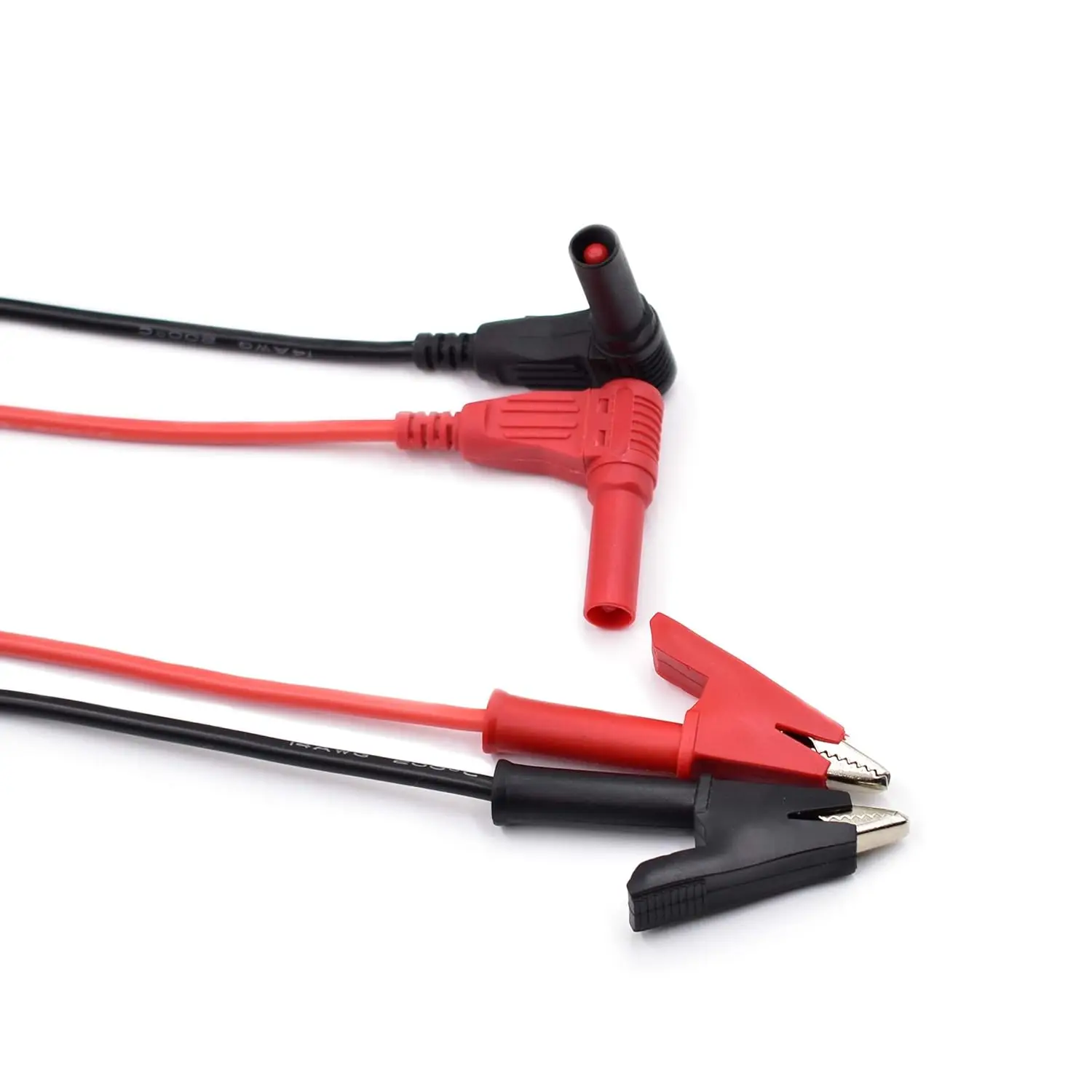 مقاطع التمساح إلى الموز التوصيل اختبار كابل الرصاص موصل المزدوج التحقيق التمساح كليب اختبار الكهربائية الرصاص لاختبار المتعدد