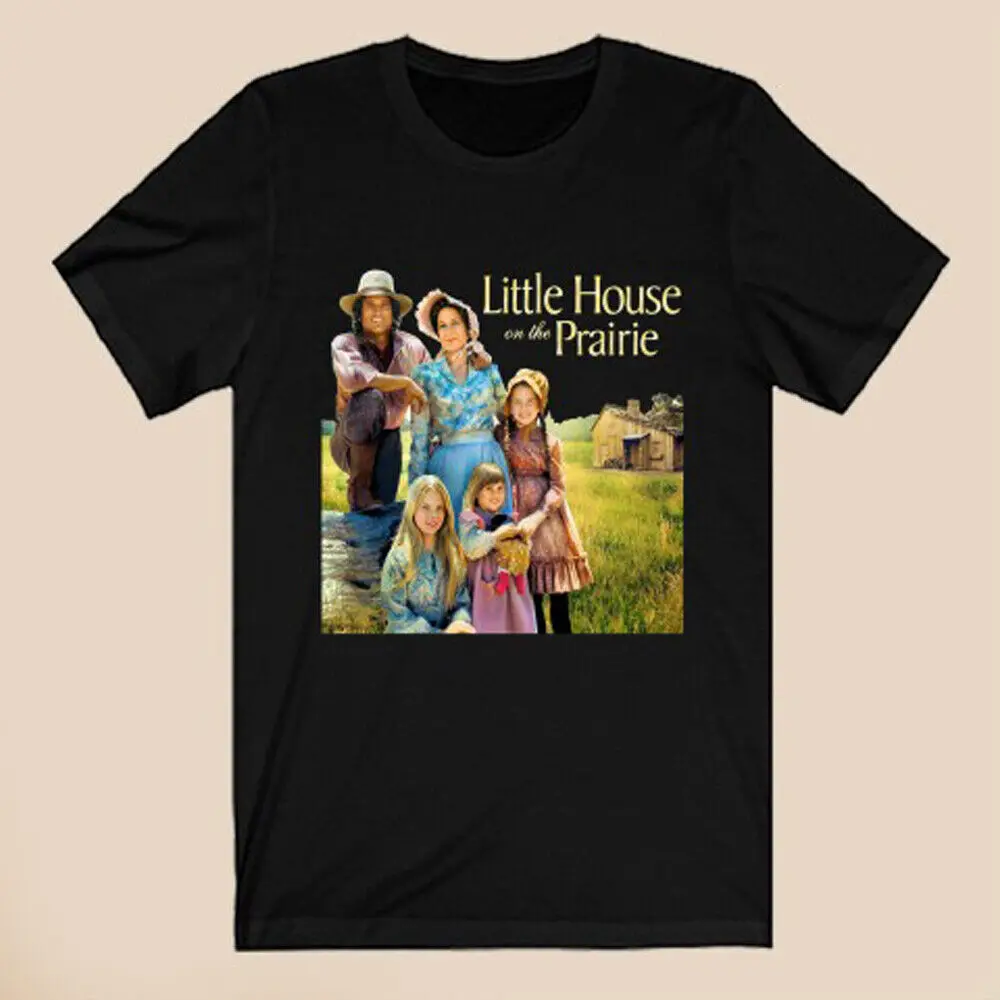 

Little House on The Prairie, Michael Landon Movie Men's Black T-Shirt Size S-3XL