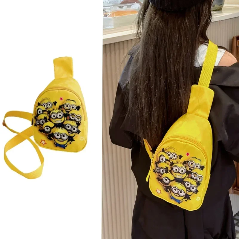 

Нагрудная сумка Гадкий я Миньоны мультяшная анимация кавайная оригинальная сумка через плечо рюкзак сумки через плечо рождественские подарки для детей