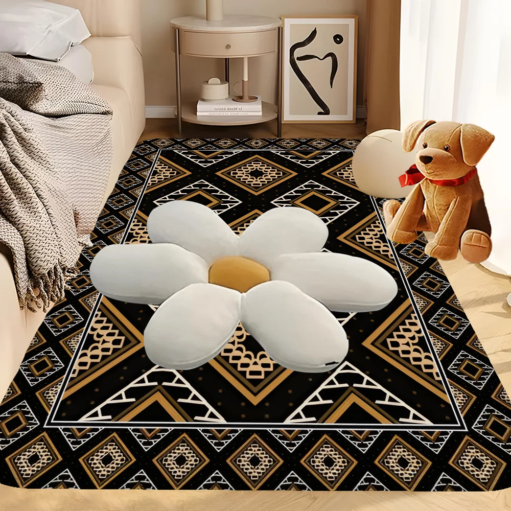 Boho Persian Rug Pattern Kitchen Mat Kids Room Bedroom Decoration Balcony Anti-Slip Doormat Living Room Alfombra