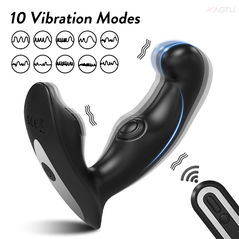 Male Prostate Massager With Vibrating Butt Plug Remote Control Anal Vibrator Sex Toys for Men Gay Ass Anal Glans stimulator