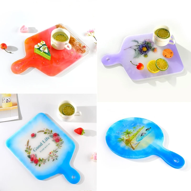 Y4QE DIY Art Silicone Mold 3D Surving Tray Mold Lightweight Necessary DIY Craft Tool