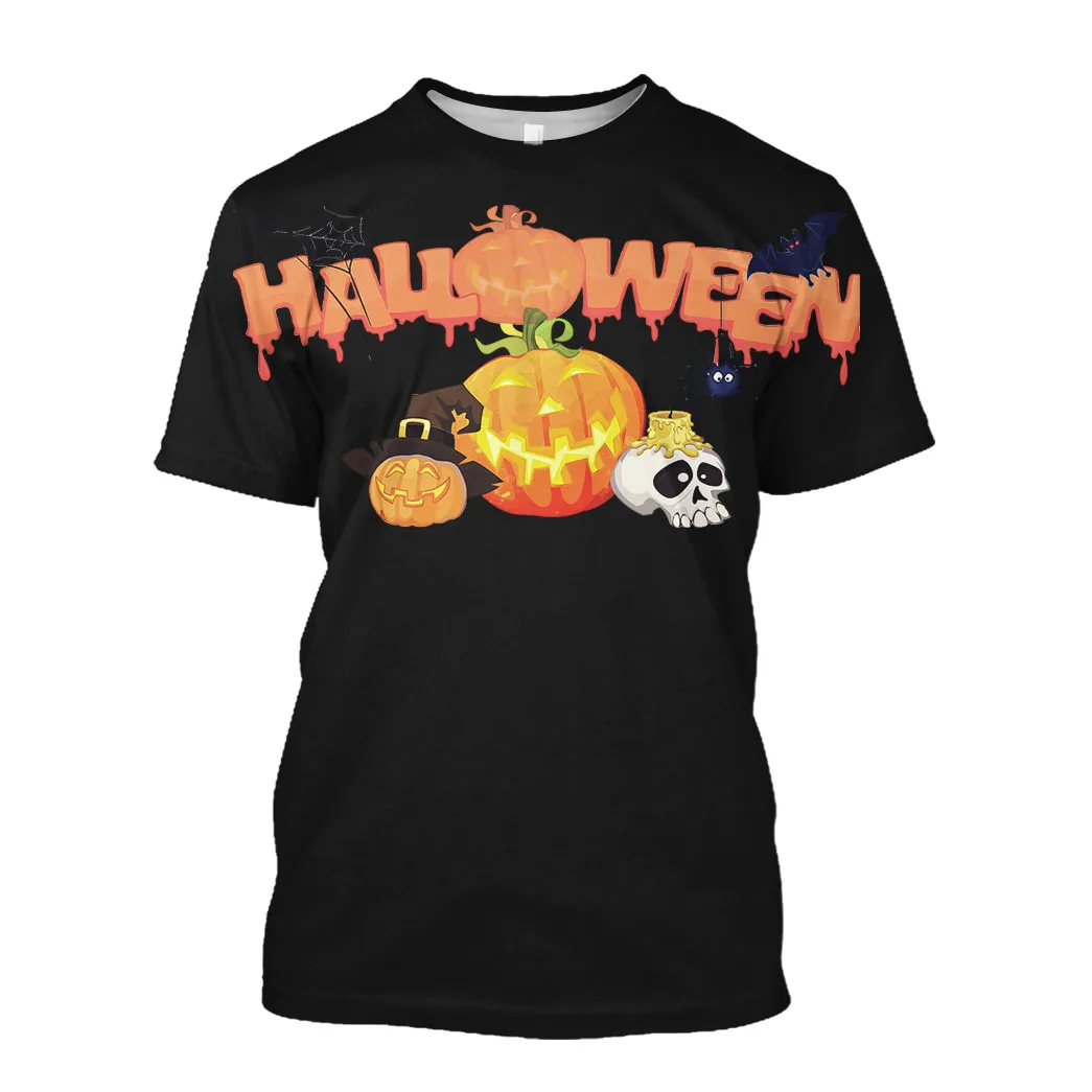 Jumeast Halloween Day Pumpkin 3D Graphic T-Shirts Jack OLantern Printed T Shirty Anime Baggy Shirt Alternative Mesh Clothing 7XL