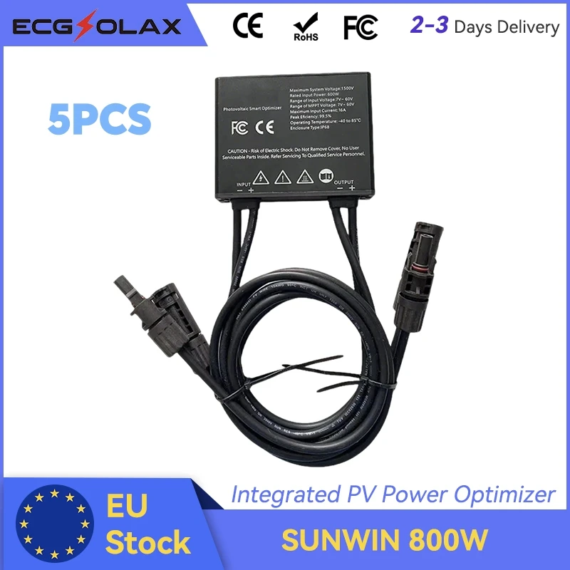 ECGSOLAX solar panel optimizer 800w 5PCS Europe standard highly compatible with ECGSOLAX ect first line brand inverte